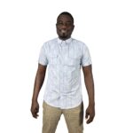 Chemise manches courtes homme Slim Fit Teddy Scares 100 % coton