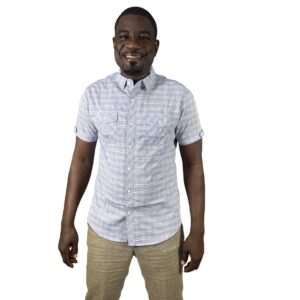 Chemise manches courtes homme Slim Fit Teddy Scares 100 % coton