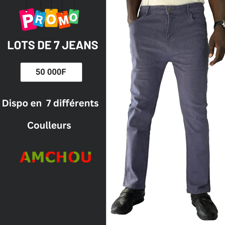 Promo Lots de 7 pantalon jeans