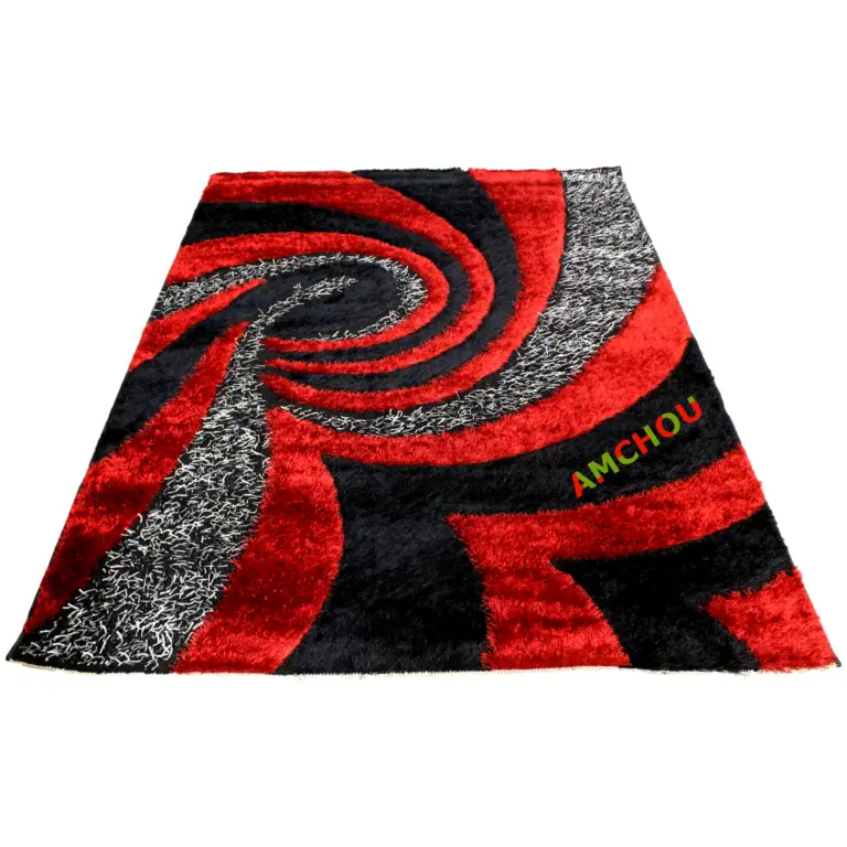 Moquette De Luxe Rouge Noir-Dakar