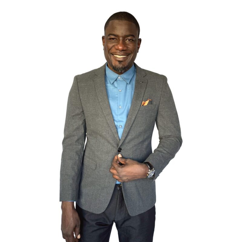 Veste sport gris à deux boutons