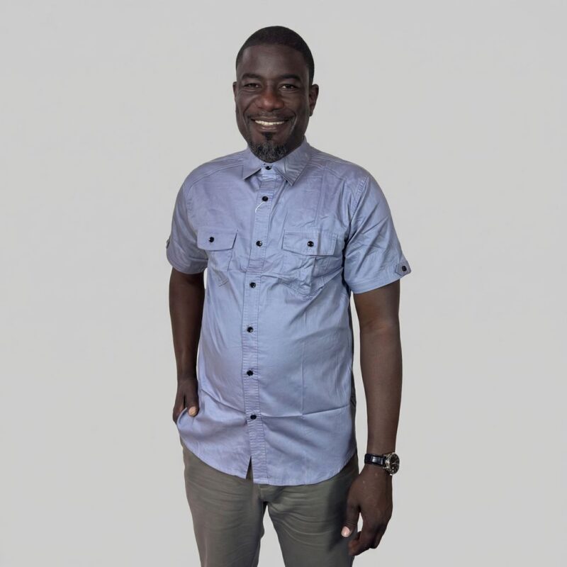 Chemise Kaki 2 Poche à Manches Courtes 