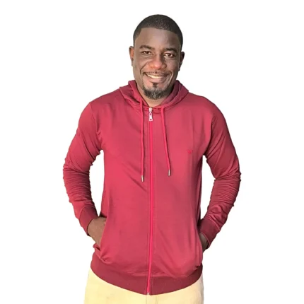 Pull homme à capuche 1214. Sweat à capuche homme AMCHOU coton premium Dakar style décontracté.