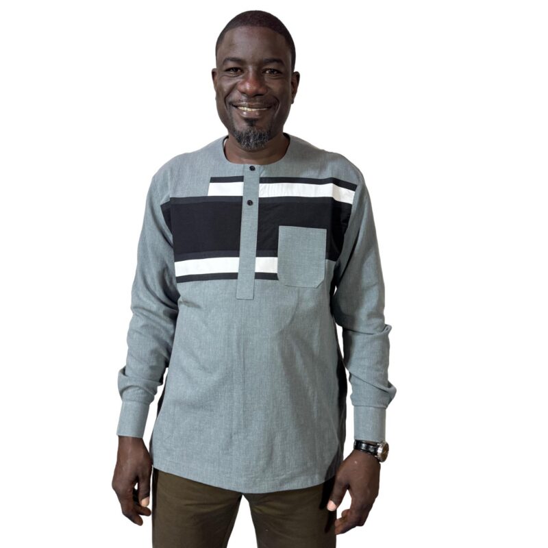 Chemise Africaine Manche Longue Homme en Coton 