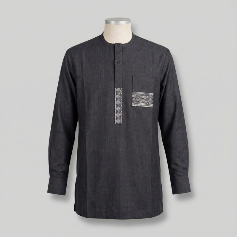 Chemise africaine homme manches longues
