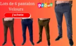 Lots de 6 pantalons kaki pour homme