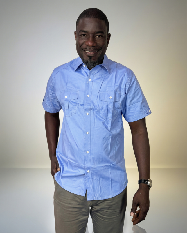 Chemise Kaki 2 Poche à Manches Courtes 