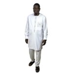 tenue traditionnelle africaine homme Korité Dakar Sénégal tissu super cent AMCHOU
