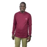 T-shirt manches longues homme AMCHOU bleu coton premium mode homme Dakar