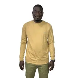t-shirt manches longues coton AMCHOU mode homme Dakar Sénégal